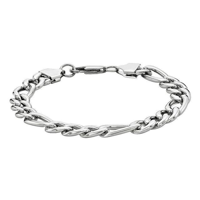 Mens LYNX Figaro Chain Bracelet Stainless Product Image