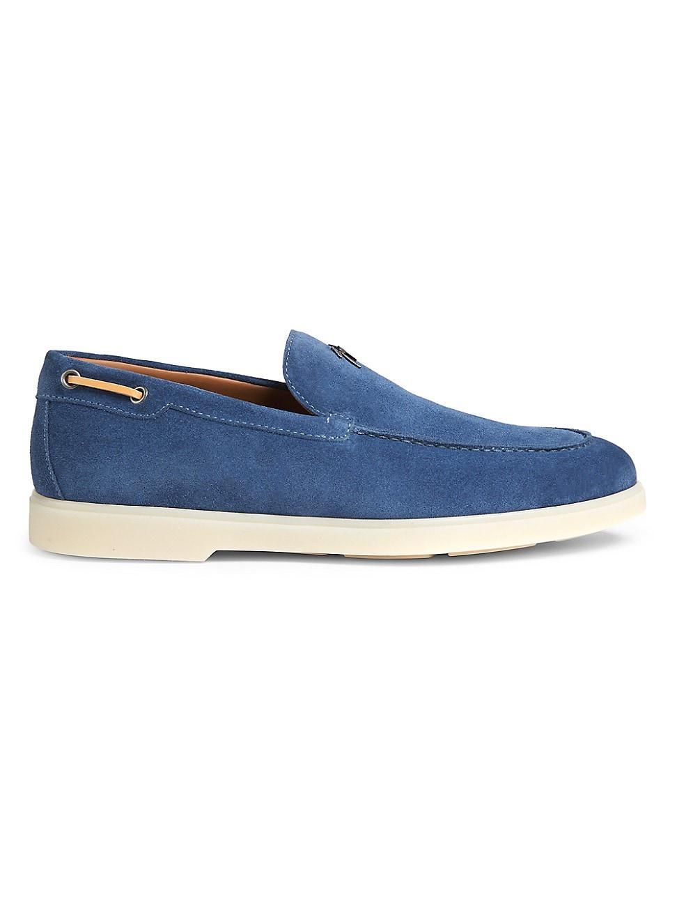 Mens Logo Suede Boat Shoes Product Image