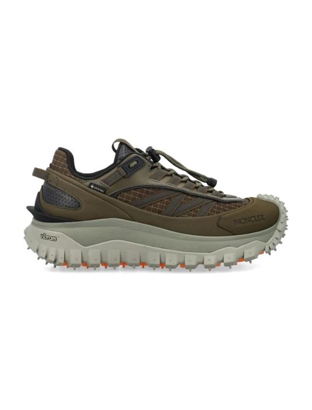 Trailgrip Gtx Leather-trimmed Ripstop And Canvas Sneakers In Green Product Image