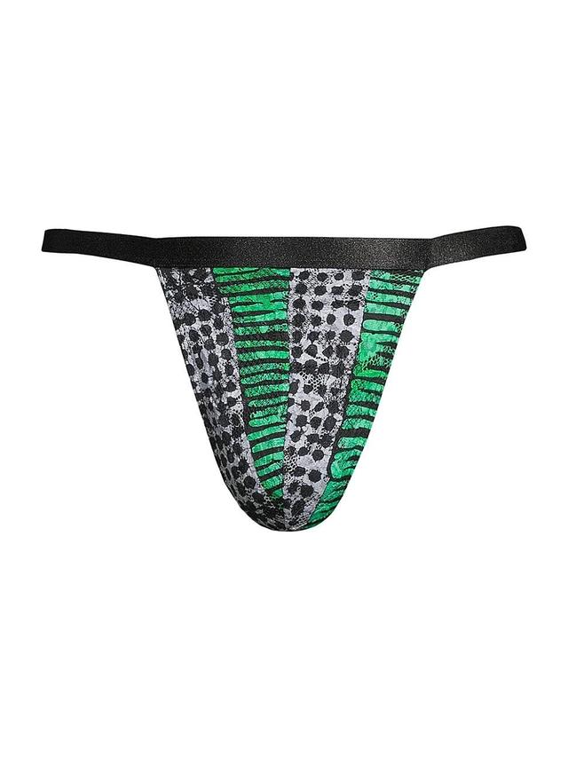 Mens Never Say Never Print Italian Thong Product Image