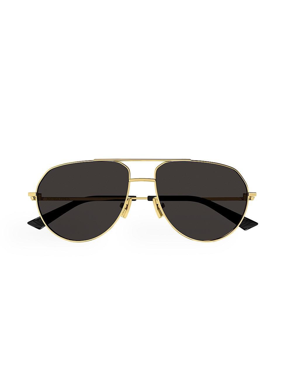 Mens Double-Bridge Metal Aviator Sunglasses Product Image