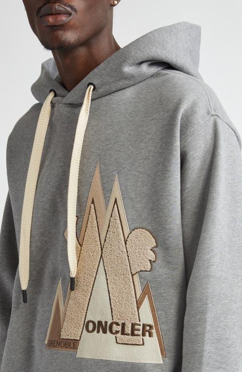 Grenoble Logo Printed Drawstring Hoodie In Grey Product Image