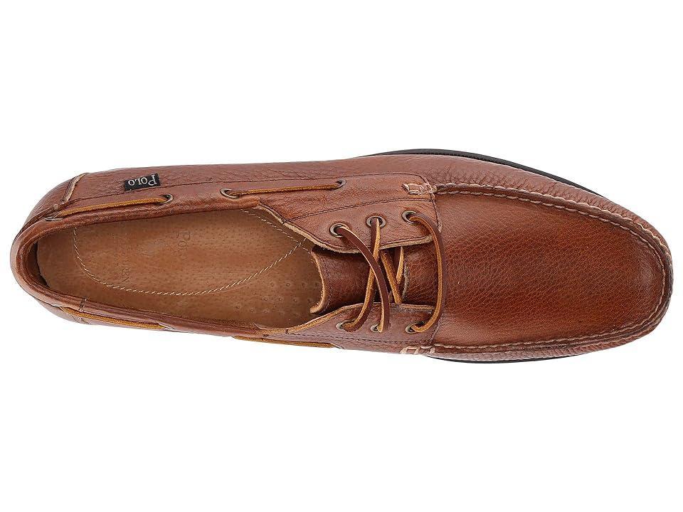 Polo Ralph Lauren Bienne Boat Shoe (Tan Oiled Tumbled Leather) Men's Flat Shoes Product Image