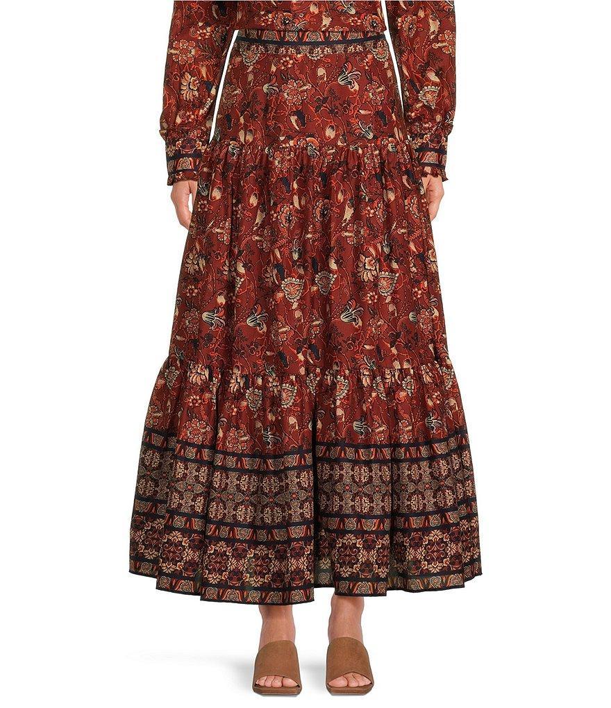 A Loves A Floral Print Woven High Rise Tiered A-Line Coordinating Maxi Skirt product image