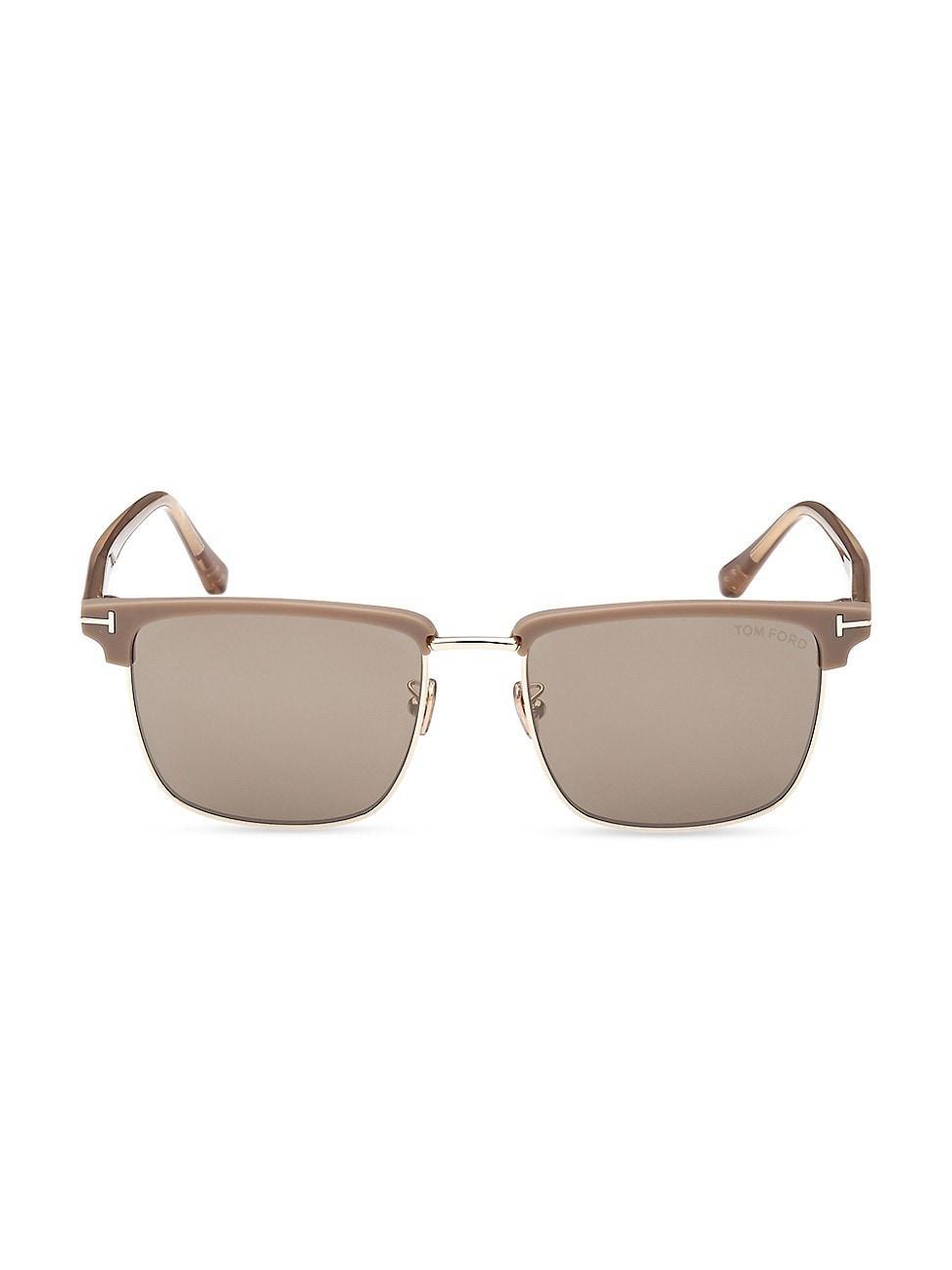 Mens 57MM Square Acetate Sunglasses Product Image