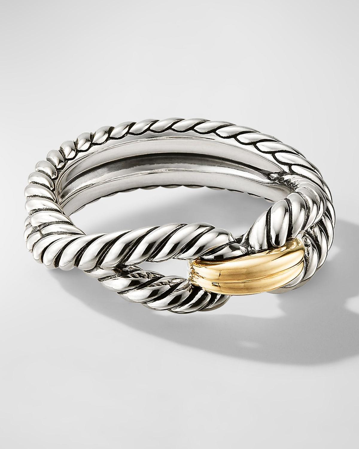 Womens Cable Loop Band Ring in Sterling Silver Product Image