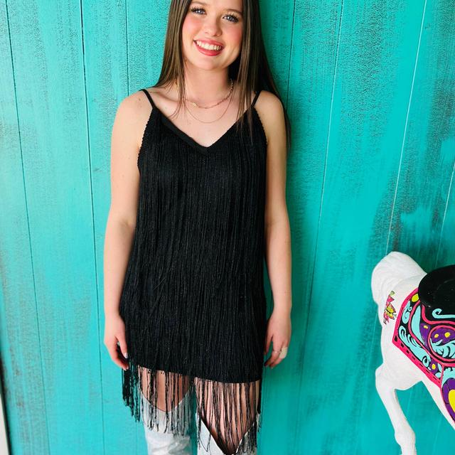 Fringe Tassel Backless Dress* Product Image