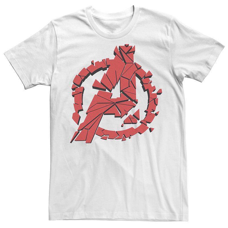 Mens Marvel Avengers Shattered Red Logo Tee Shirt Product Image