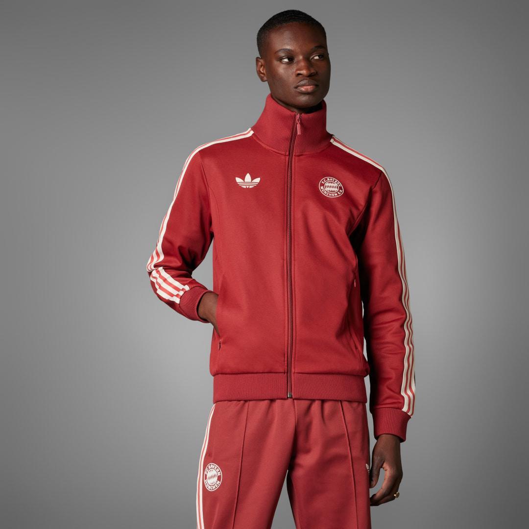 adidas FC Bayern Track Top Mystery Red L Mens Product Image