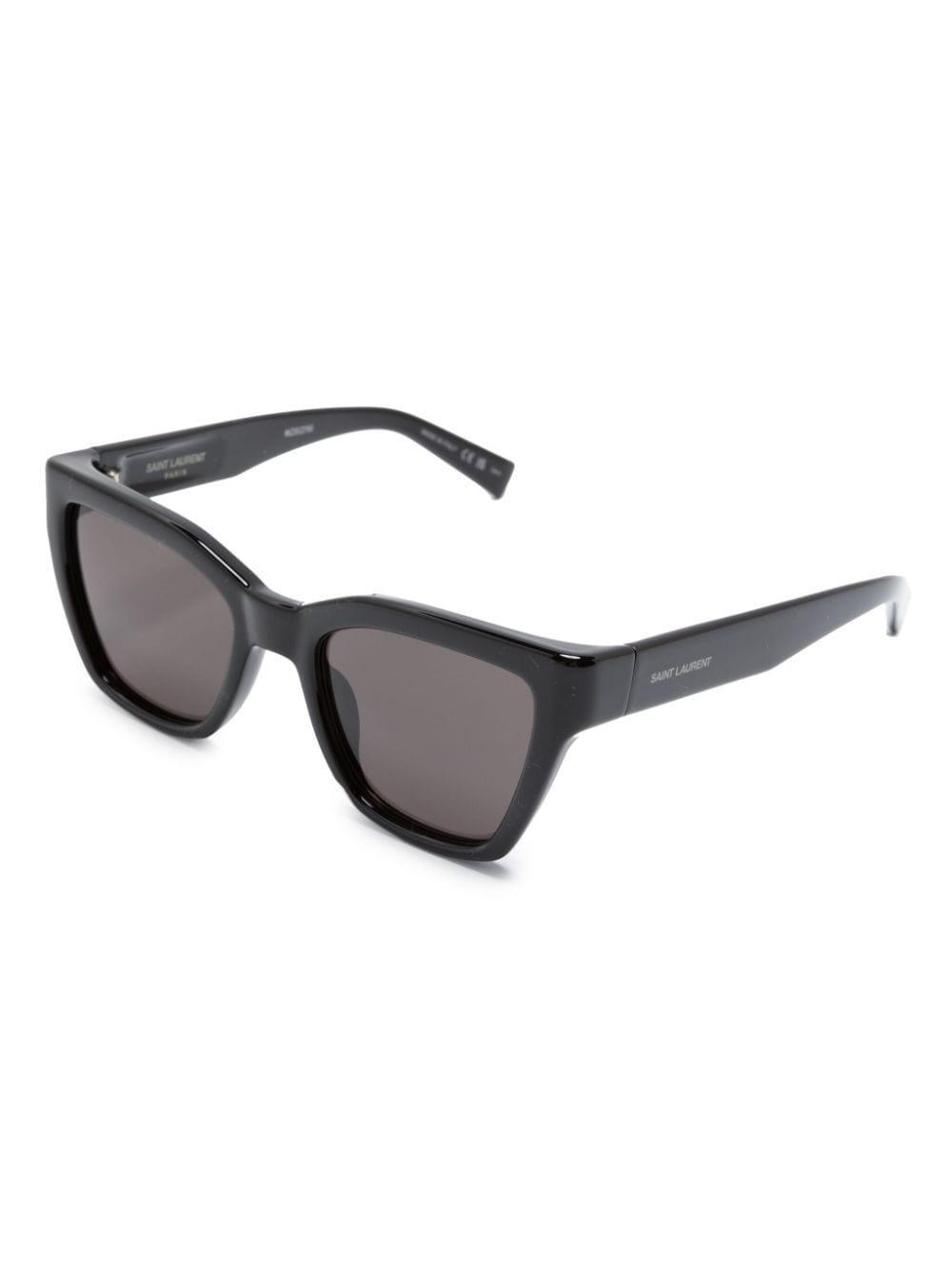 Logo-print Square-frame Sunglasses In Black Product Image