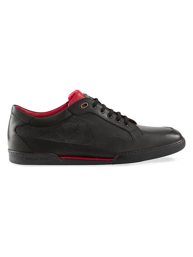 Mens Calfskin and Crocodile Leather Sneakers Product Image
