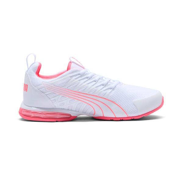 PUMA Voltaic Evo Women's Wide Running Shoes in White/Sunset Glow Product Image