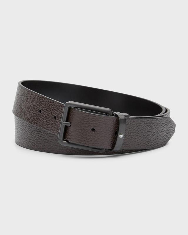 Mens Pin Buckle Reversible Leather Belt Product Image