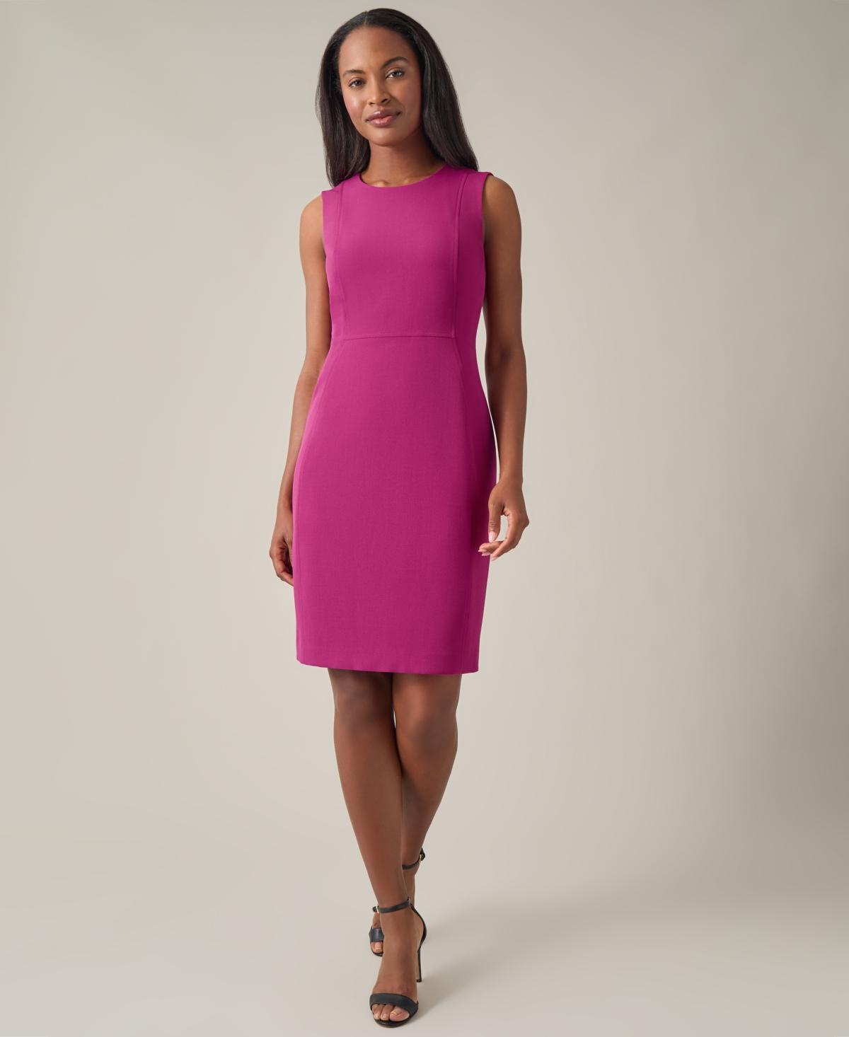 Kasper Womens Sleeveless Princess-Seam Sheath Dress Product Image