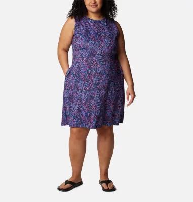 Columbia Plus Size Freezer Tank Dress (Collegiate Serenoa Tonal) Women's Clothing Product Image