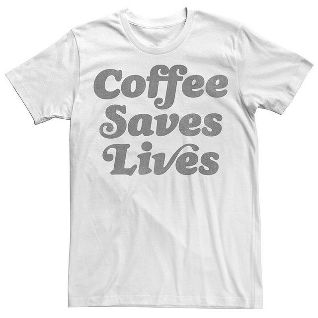 Mens Trendy Coffee Saves Lives Tee Product Image