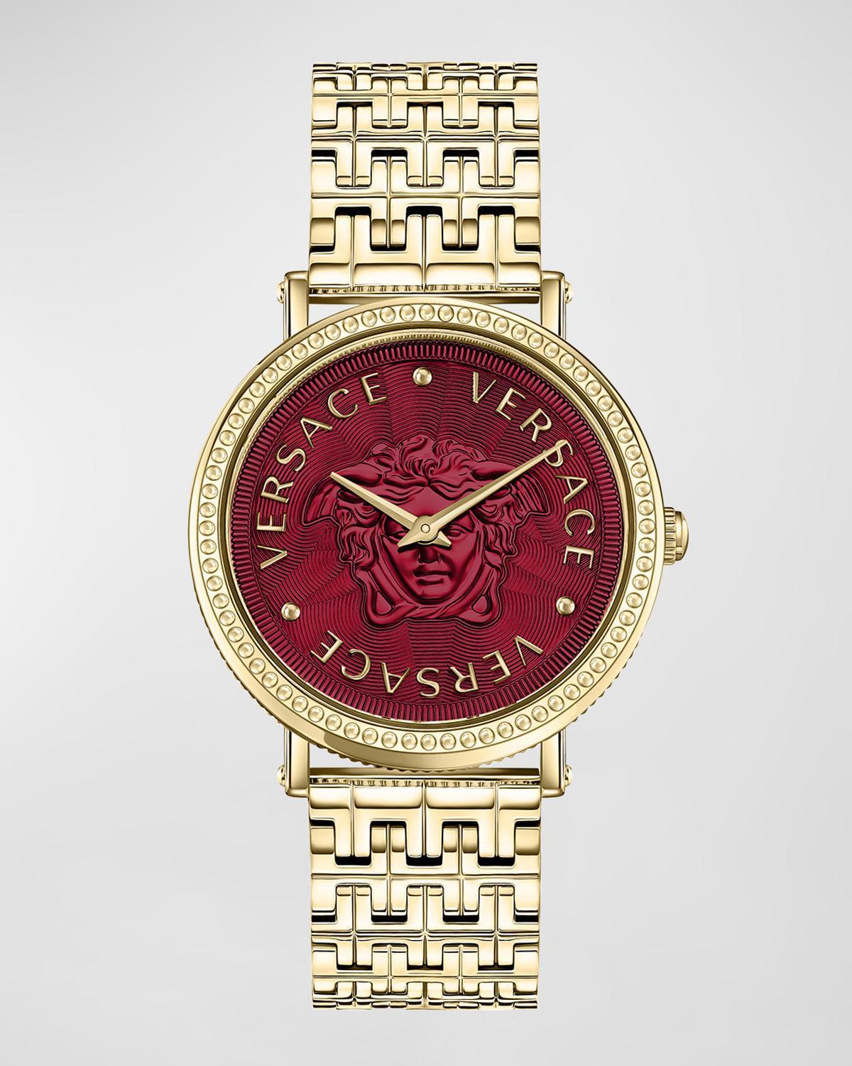 Versace Womens Swiss V-Dollar Two-Tone Bracelet Watch 37mm Product Image