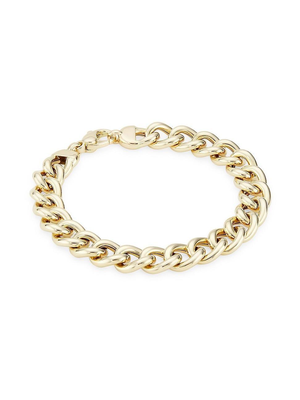 Womens 14K Yellow Gold Curb-Chain Bracelet Product Image