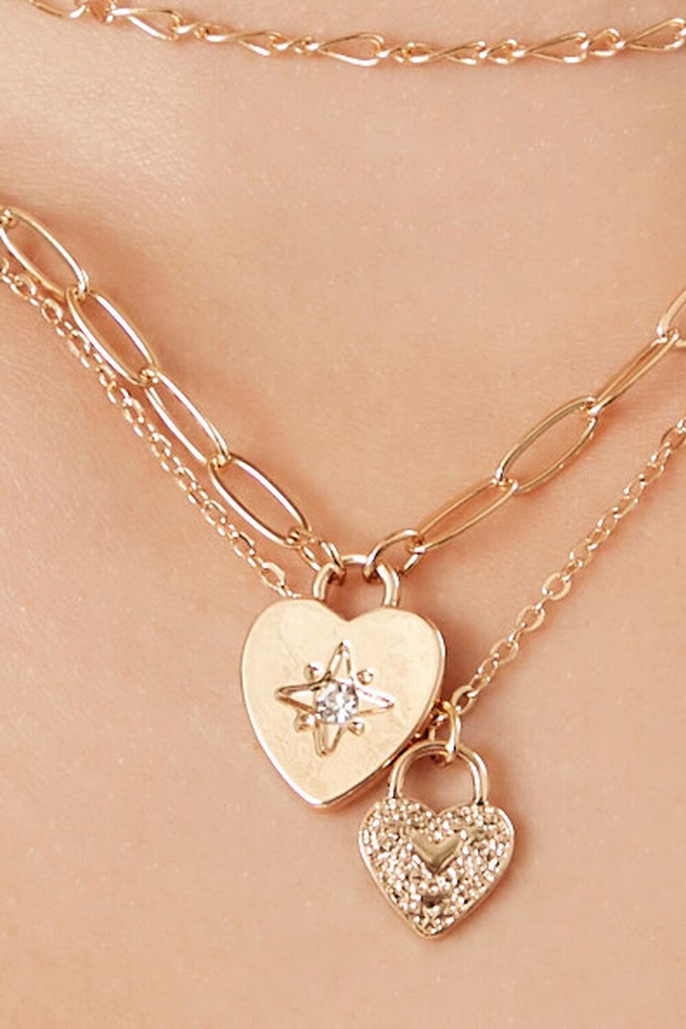 Layered Heart Pendant Necklace | Forever 21 Product Image