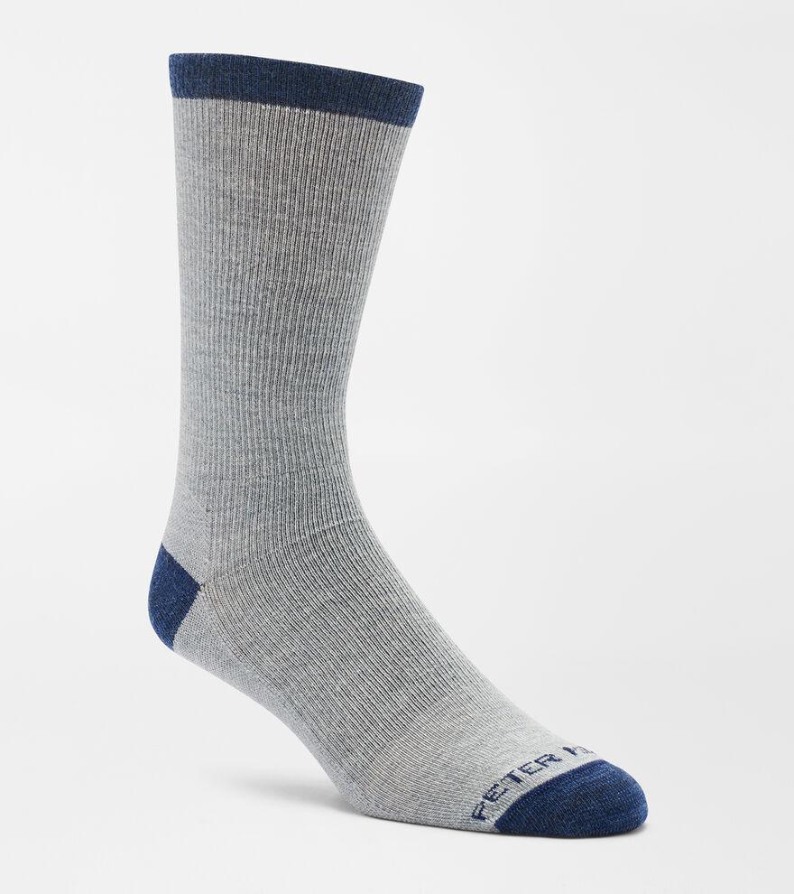 Peter Millar Mens Merino Crew Sock | Color: Light Grey | Size: OS Product Image