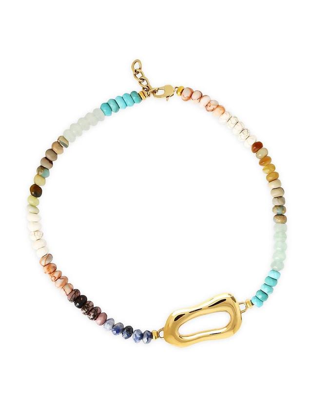 Womens Out At Sea Valley 18K Gold-Plated & Multi-Gemstone Bead Pendant Necklace - Gold Product Image