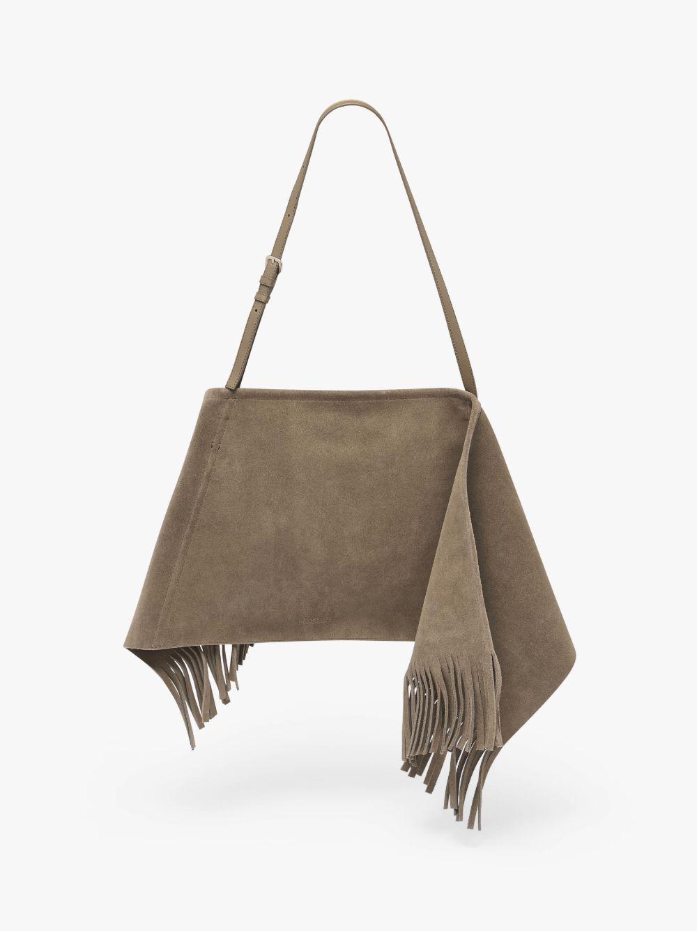 MEDIUM SCARF BAG - SUEDE SHOULDER BAG in 927 cobblestone | JW Anderson US  Product Image