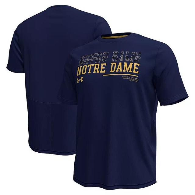 Mens Under Armour Notre Dame Fighting Irish Sideline Knockout T-Shirt Blue Product Image