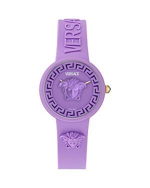 Versace Womens Swiss Purple Silicone Strap Watch 38mm Product Image