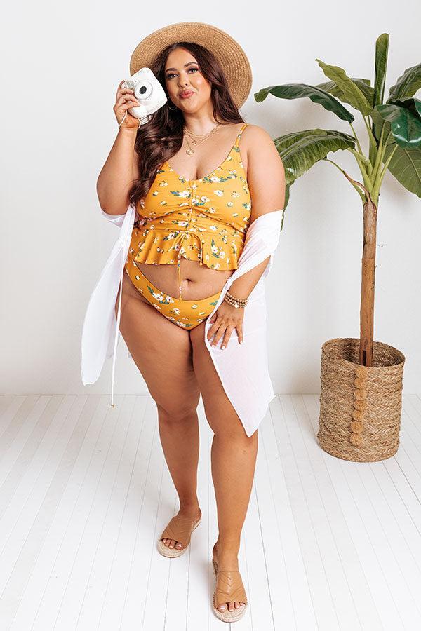 Secret Beach Floral Tankini in Marigold Curves Product Image