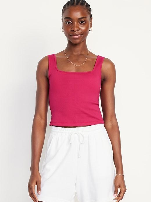 Ultra-Crop Rib-Knit Tank Top Product Image