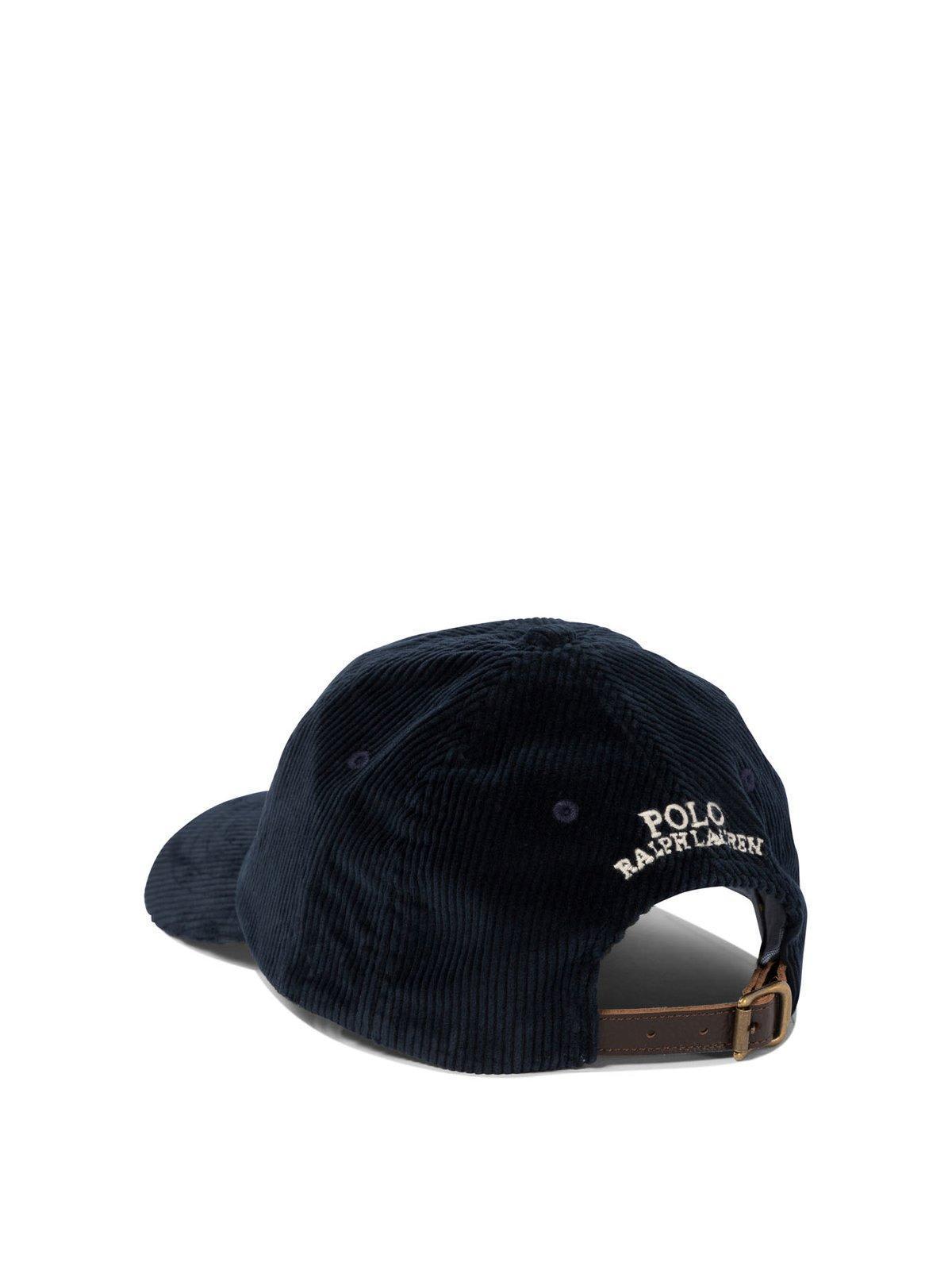 POLO RALPH LAUREN Blue Corduroy Baseball Cap Hat In Navy Product Image