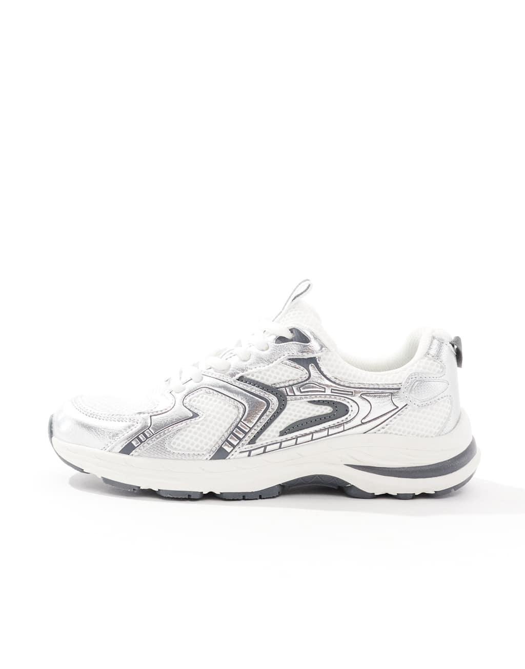 Stradivarius running sneakers in gray Product Image