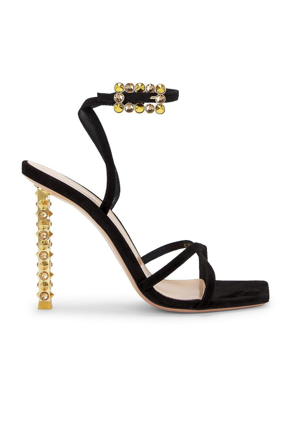 Gianvito Rossi Ankle Strap Sandal Black. (also in 40). Product Image