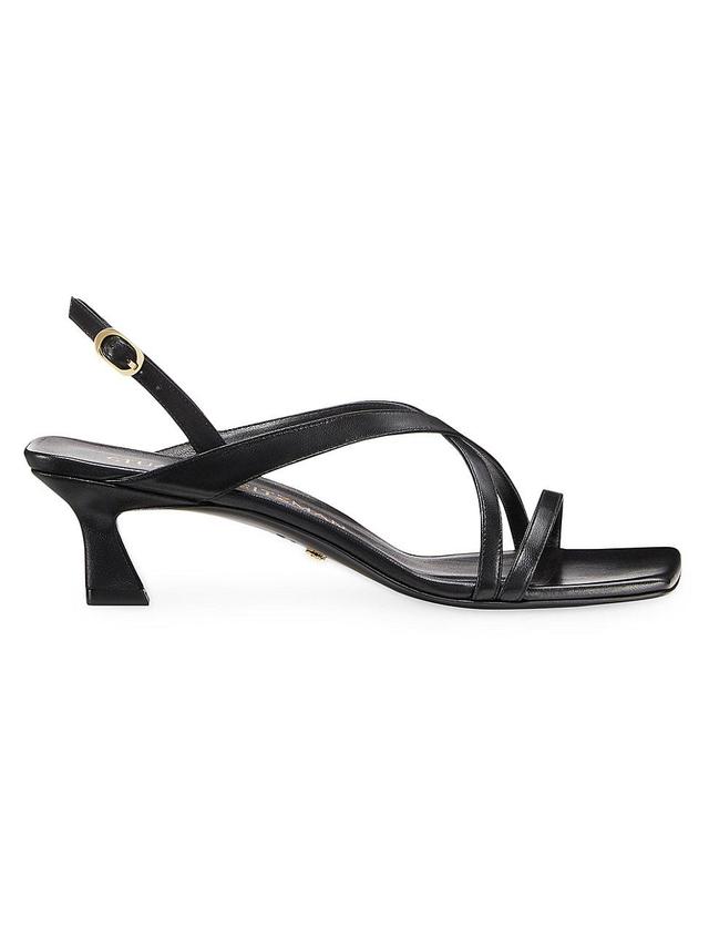 Oasis Leather Kitten-Heel Slingback Sandals Product Image