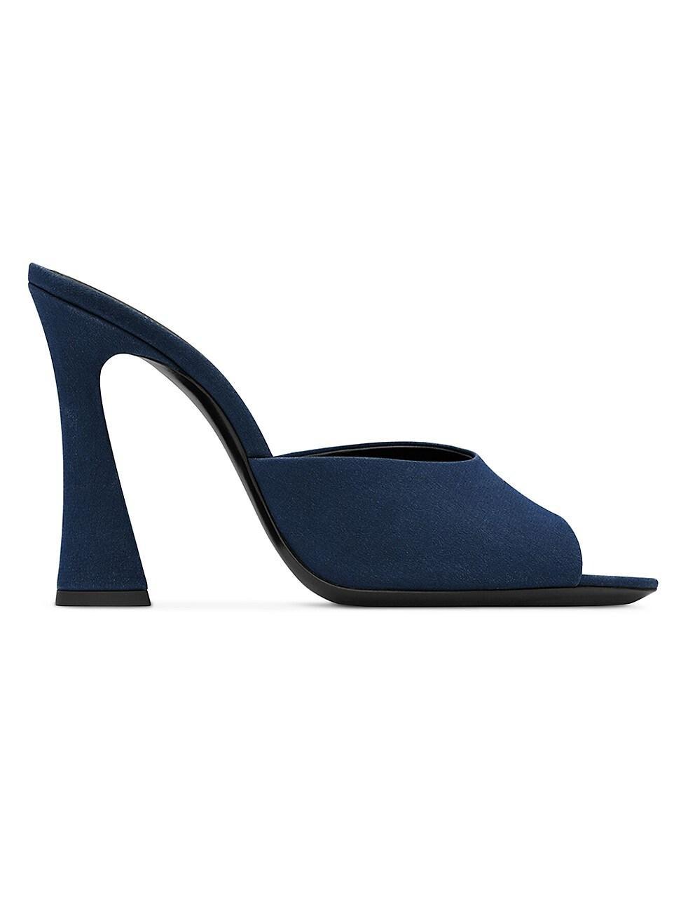 Womens Suite Mules in Crepe De Chine Product Image