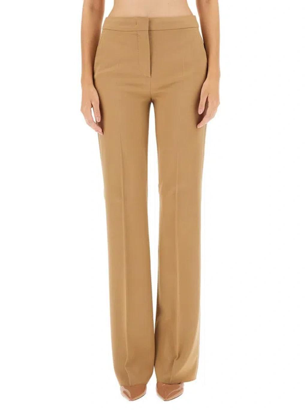 MAX MARA Straight Leg Pants In Beige Product Image