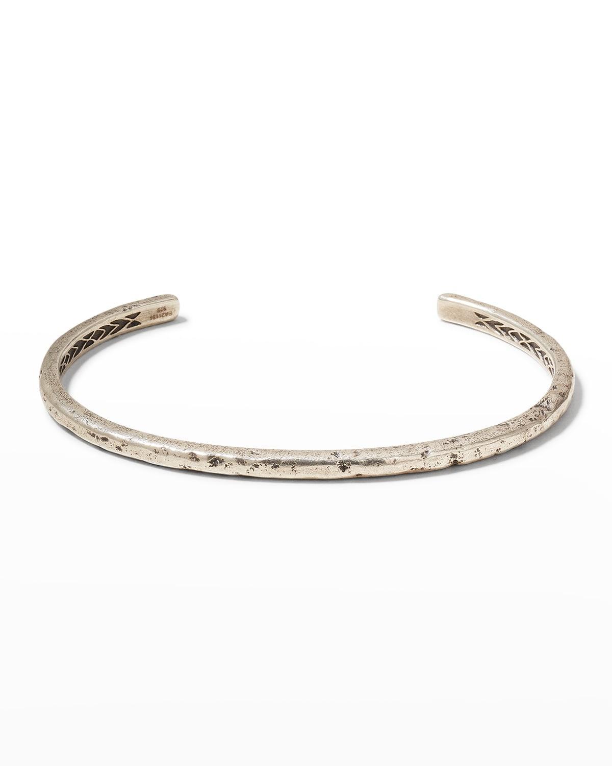 John Varvatos Distressed Silver Cuff Bracelet Product Image