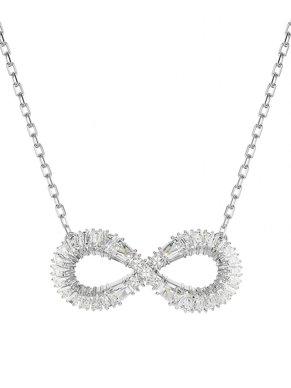 Swarovski Rhodium-Plated Crystal Infinity Pendant Necklace, 15 + 2-3/4 extender Product Image