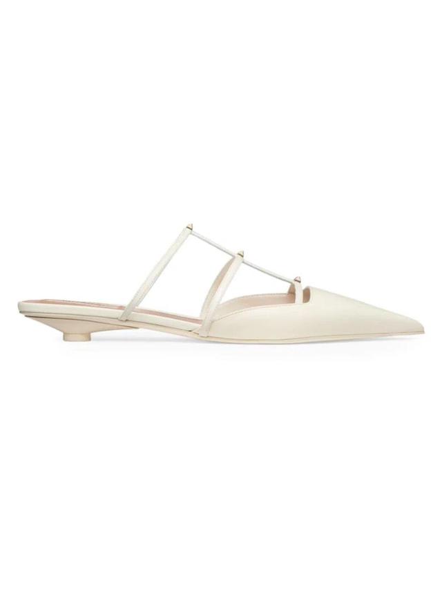 VALENTINO GARAVANI Rockstud Wispy Pointed Toe Mule In Ivory Product Image