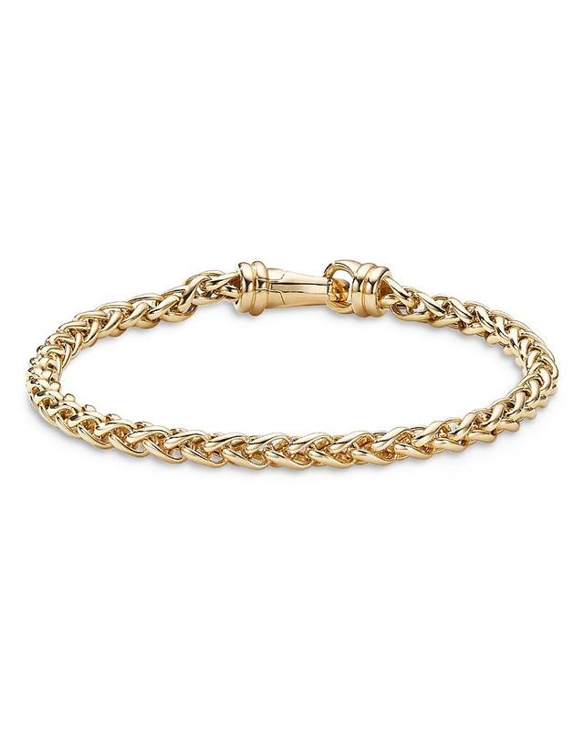 David Yurman Mens 18K Yellow Gold Wheat Chain Link Bracelet Product Image