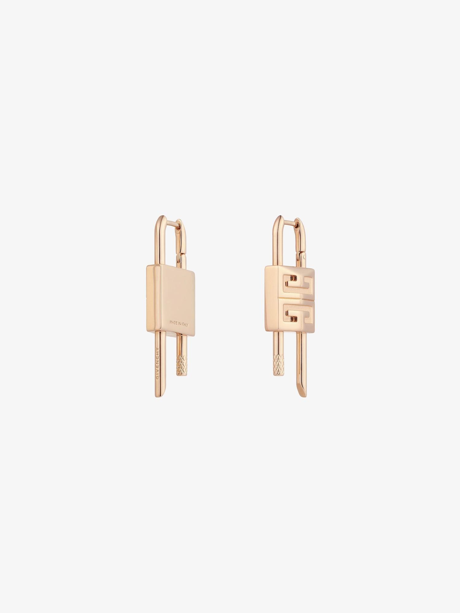 Lock earrings in metal Product Image