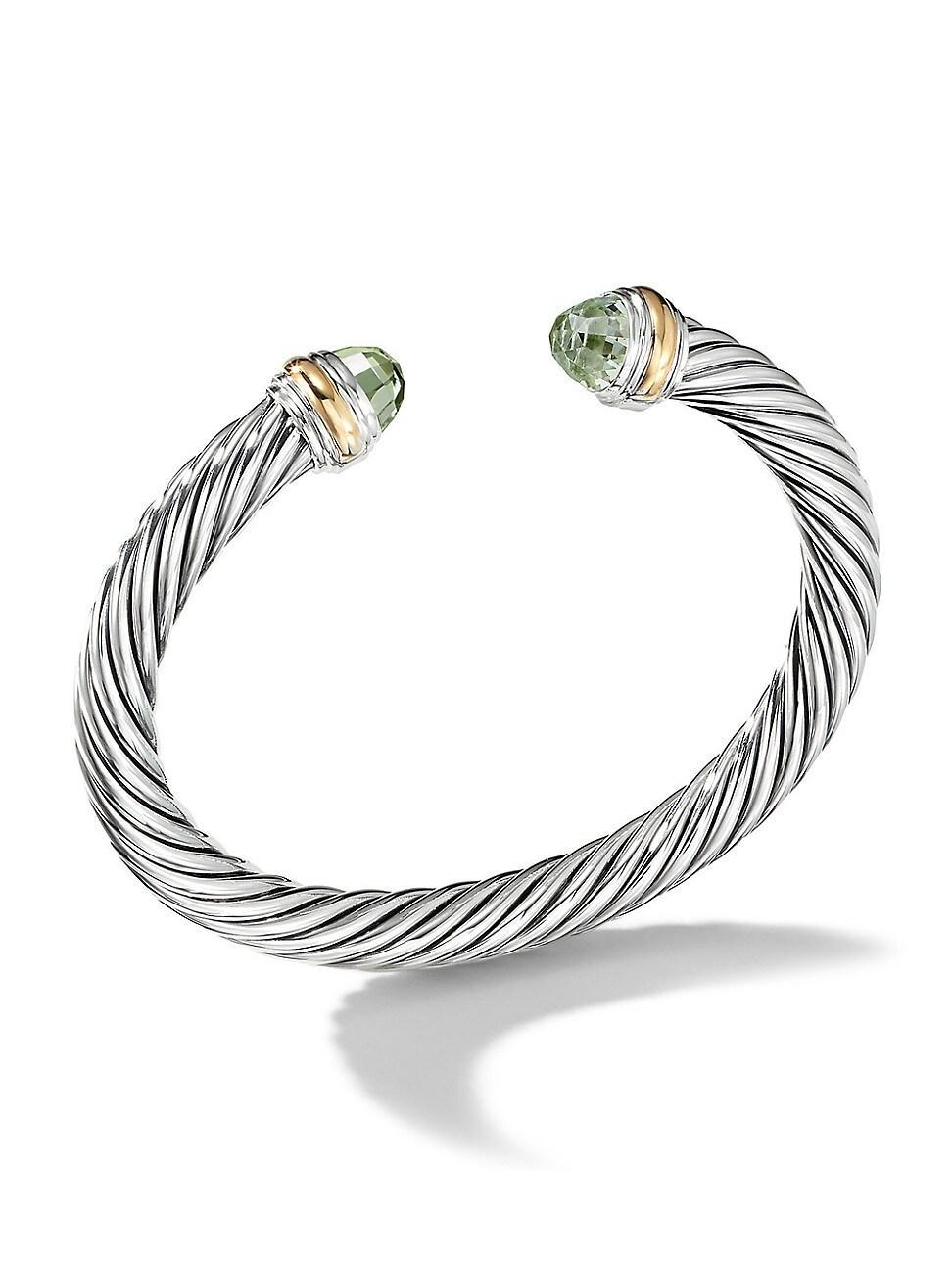 David Yurman Cable Classics Bracelet with Prasiolite and 14K Yellow Gold Product Image