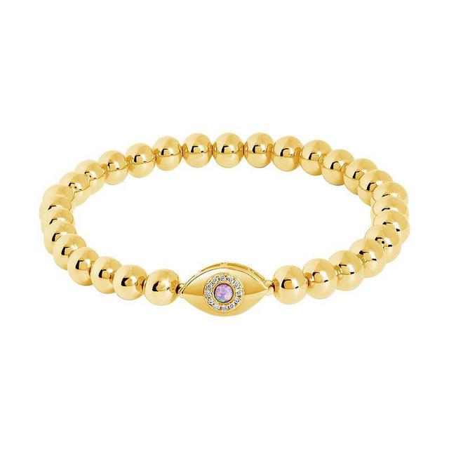 MC Collective Evil Eye Beaded Bracelet, Womens, Gold Tone Product Image