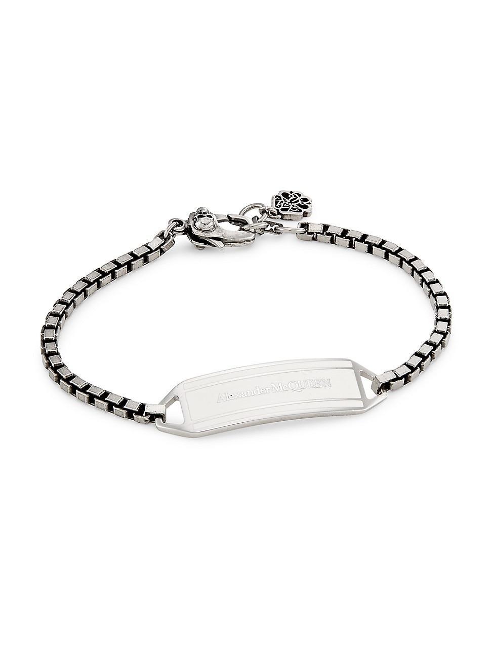 Mens Enamel Tag Chain Bracelet Product Image