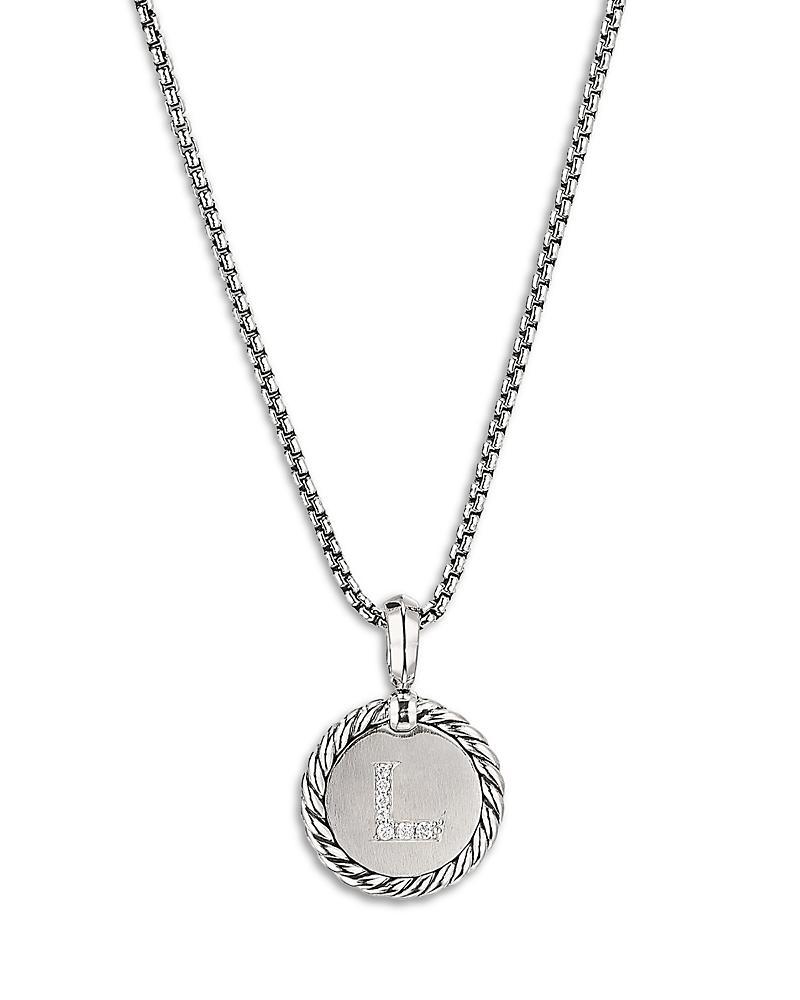 Womens Initial Charm with Pav Diamonds Product Image