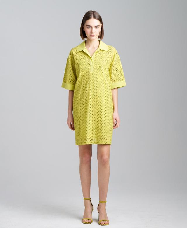 Natori Womens Cotton Eyelet-Design Mini Shirtdress Product Image