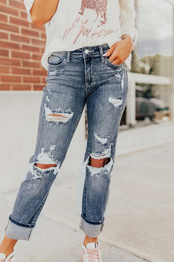 Judy Blue The Perez Midrise Distressed Jean Product Image