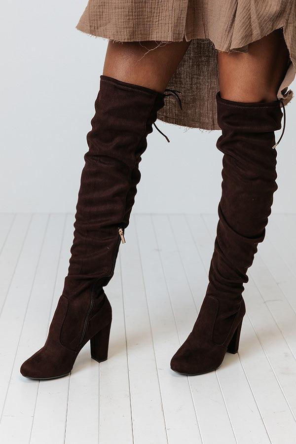 The Charleston Thigh High Boot In Chestnut Product Image