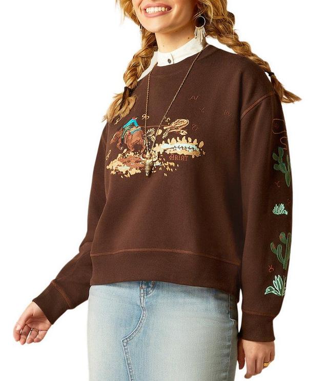 Ariat Riata Embroidered Crew Neck Sweatshirt Product Image