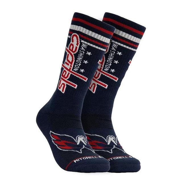 Mens Mitchell & Ness Washington Capitals Power Play Crew Socks Blue Product Image